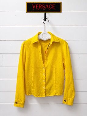 Vintage Versace Sport Yellow Shirt – Size L I